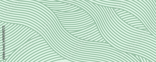 farm green banner, organic abstract background with fields. wavy green lines, natural organic products. ecology background. striped farmer green Pattern