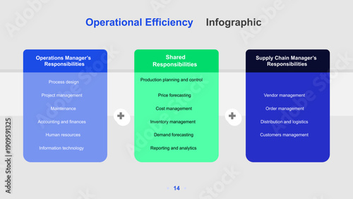 Operational Efficiency Process Infographic with Input, Operations, and Output Stages