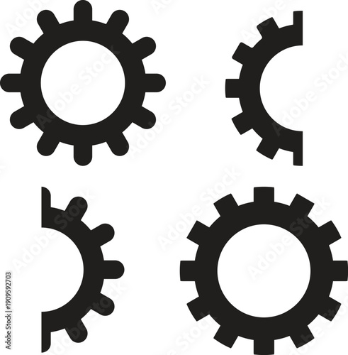 Settings Icon Set Collection for Web and App Interface Design