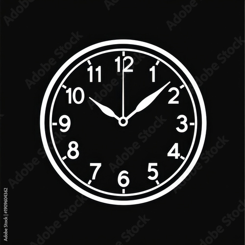 Clock with glowing numbers in the dark.