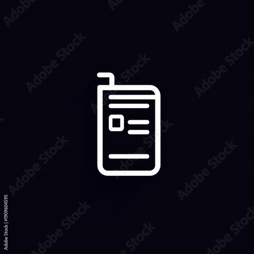 Black and white mobile phone logo.