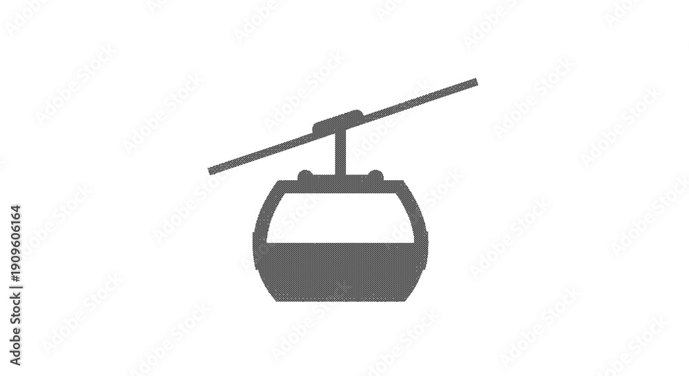 Fototapeta premium Vector illustration&nbsp;of cable car icon in black