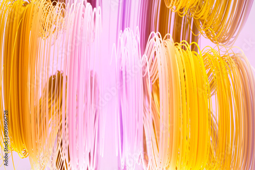 3D fibers lines abstract background