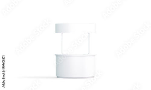Round promo counter isolated Mockup. 3D rendering