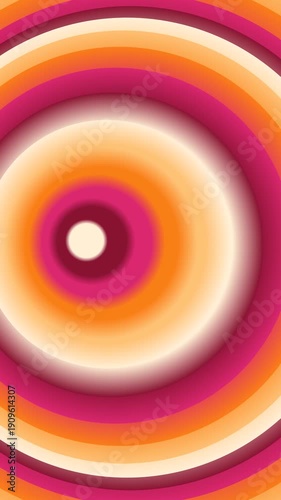 motion radial Vertical Vibrant Concentric Circles Animation with Gradient Colors