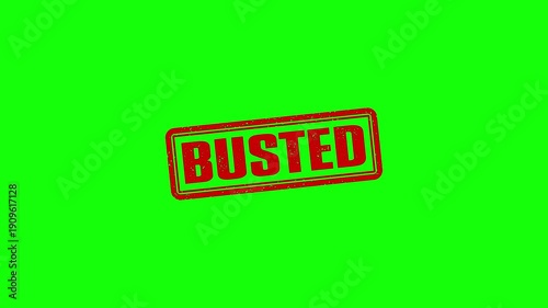 Busted rubber stamp animation. busted texture text Up to down motion graphics. stamp zooming and hit effect 4k video.