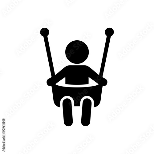 Toddler Sitting In Swing Icon