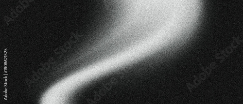 Foto Abstract black and white grainy background with soft curved shadows and light gradients, creating a smooth, minimal, modern texture with a cinematic film noise effect