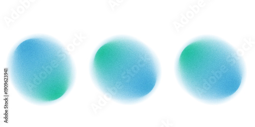 Gradient background, color gradation circle with grain noise texture, vector abstract watercolor holographic blur. Color gradient soft blend mesh of blue iridescent colors
