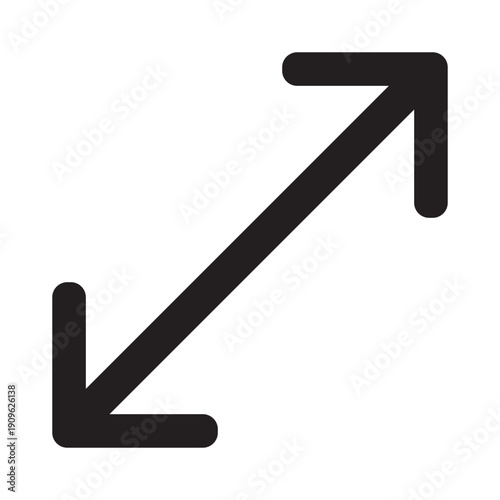 Vector of Full Screen Expand Arrow Icon of space For Ui _Glyph Icon 