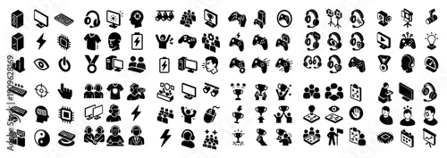 Gaming and tech icons collection