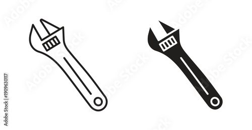 Adjustable wrench icon