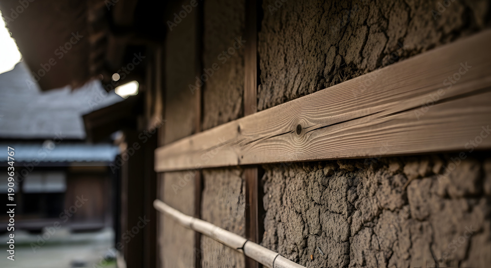 Obraz premium High-resolution shot of a damaged concrete facade with visible structural cracks and neutral earth tones.