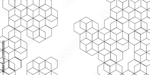 Abstract hexagon white background with shadow .white background Futuristic blue neon honeycombs. Modern technology design. Vector illustration.	