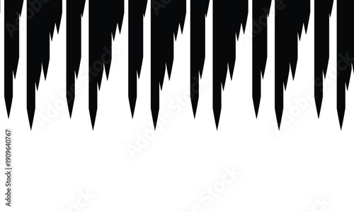 Black radial comics style lines isolated on white background. speed abstract. Vector illustration