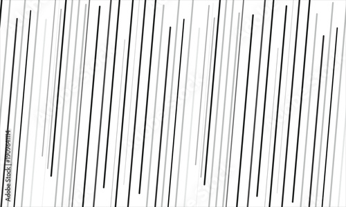 Straight speed lines pattern. Black and white diagonal stripes gradient. Abstract fast effect texture. Vector eps10