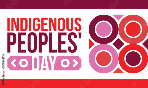 Indigenous Peoples' Day. Native American Day. American Indian culture. Heritage Month. Celebrate annual in United States. Tradition pattern. Poster, card, banner and background. Vector illustration