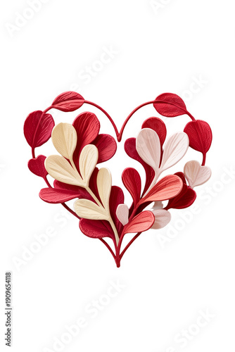 Vibrant Paper Craft Heart for Valentine Love Concept