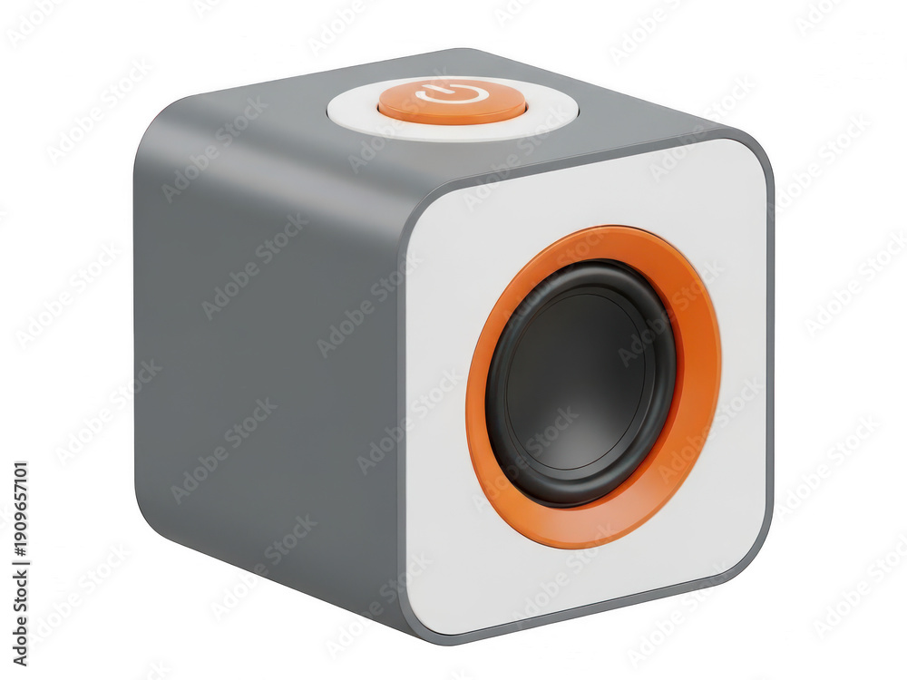 Fototapeta premium Modern portable speaker isolated on transparent background