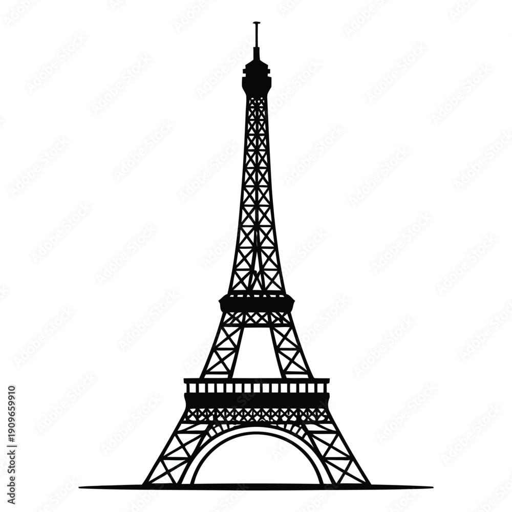 Fototapeta premium eiffel tower vector illustration
