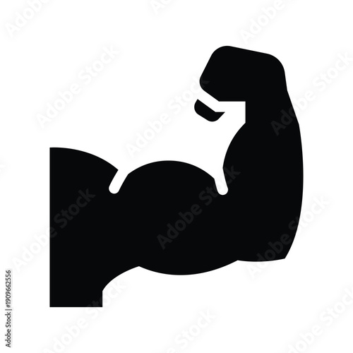 muscle solid icon illustration vector graphic.eps