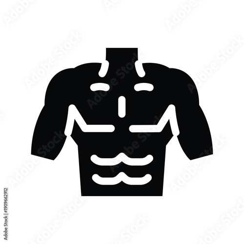body chest solid icon illustration vector graphic.eps