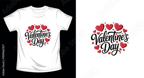 Valentin's day graphic vector art t-shirt design print template	