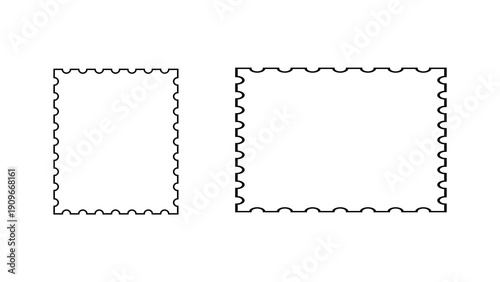 Blank Postage Stamp Border Templates