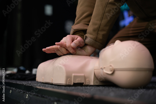 CPR training exercise for emergency response skills
