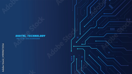 Abstract digital technology background, cyber security network design, futuristic circuit pattern, secure data concept, modern tech illustration