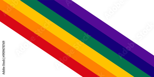 Pride Flag Banner. Wide horizontal horizontal pride flag rainbow banner vector design element. LGBT banner with space for text