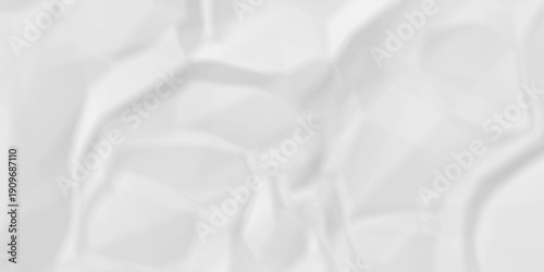 Crumple crushed white paper obsolete rumple craft design. wrinkle ripped creased crumple aged closeup recycled document grunge paper background.