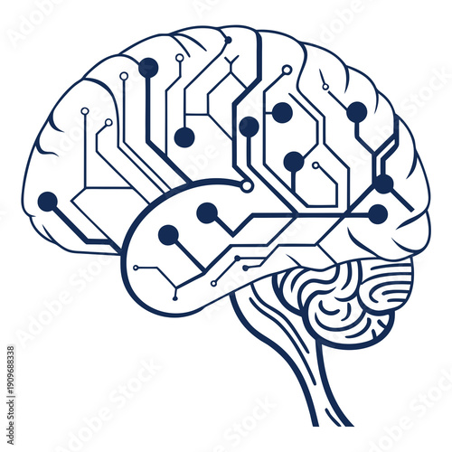 Intricate illustration of a human brain with detailed neural pathways and connections