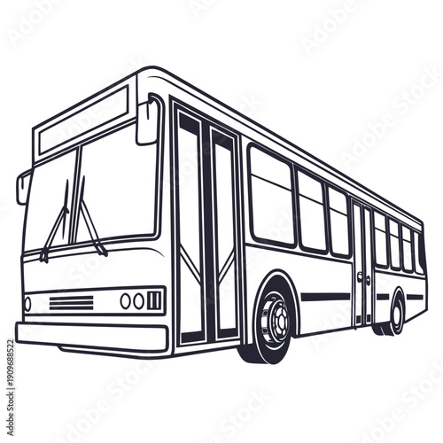 A detailed illustration of a city bus with visible passengers inside.