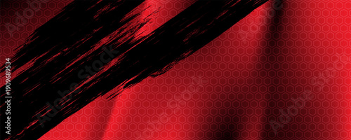 Background, contrast red and black color abstract template for business design. Technology style. You can use it for advertising, sports posters, templates, business presentations. Vector illustration
