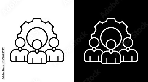 Team Goals White Icon Set Design