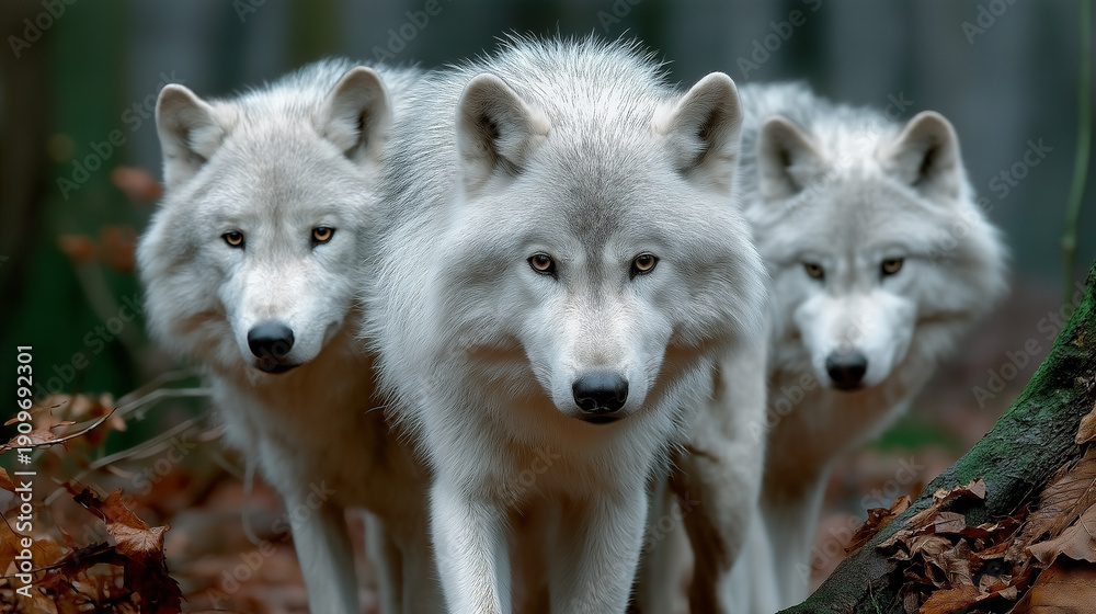 Obraz premium A pack of wolves.