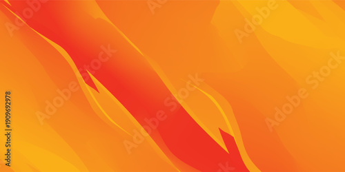 Abstract gradient background of glossy red and yellow colors. beauty curved shape composition illustration art for banner, poster, brochure, digital, web, page, surface, decoration, advertising