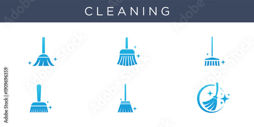 Modern Cleaning Logos Collection for Housekeeping and Janitorial Branding