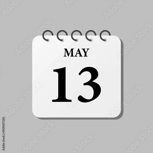 Icon page calendar day - 13 May