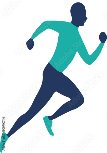 runner silhouette vector