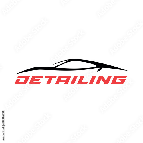 Abstract car detailing logo icon. Vector illustration