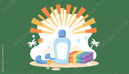 Premium Sun Care Product Mockup Ready for Vibrant Summer and Inclusive Marketing Campaigns