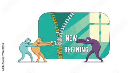 Strategic Change Management Battle: Teams Unlocking a New Beginning Against Corporate Resistance