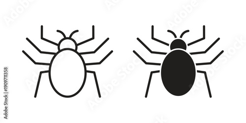 Louse icon concept template. linear or solid icon collection