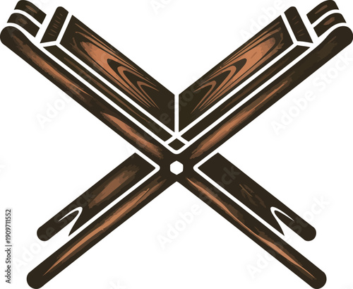 Wooden folding book stand for religious texts isolated on transparent background