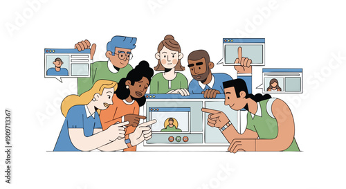 Global Digital Team Collaboration and Agile Project Review via Virtual Conferencing Interface