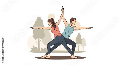Synergistic Partnership Achieving Peak Corporate Wellness and Stability Illustration