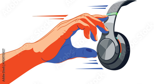 Dynamic Hand Delivering High-Performance Audio Technology and Connectivity