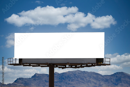 Blank billboard ready for advertising
